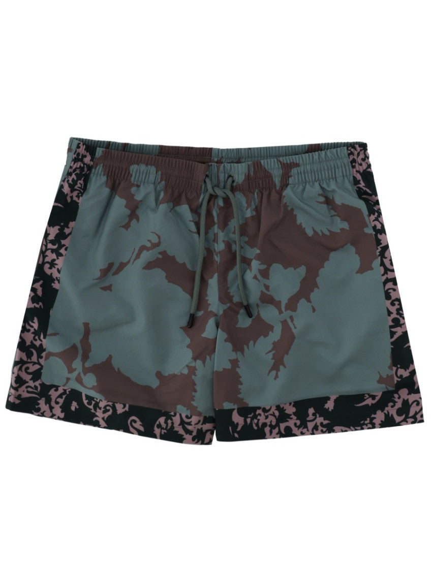 Green Printed Swim Shorts 1