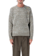 Grey Knitted Crew Neck Sweater 1