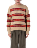 Beige Knitted Crew Neck Sweater 1