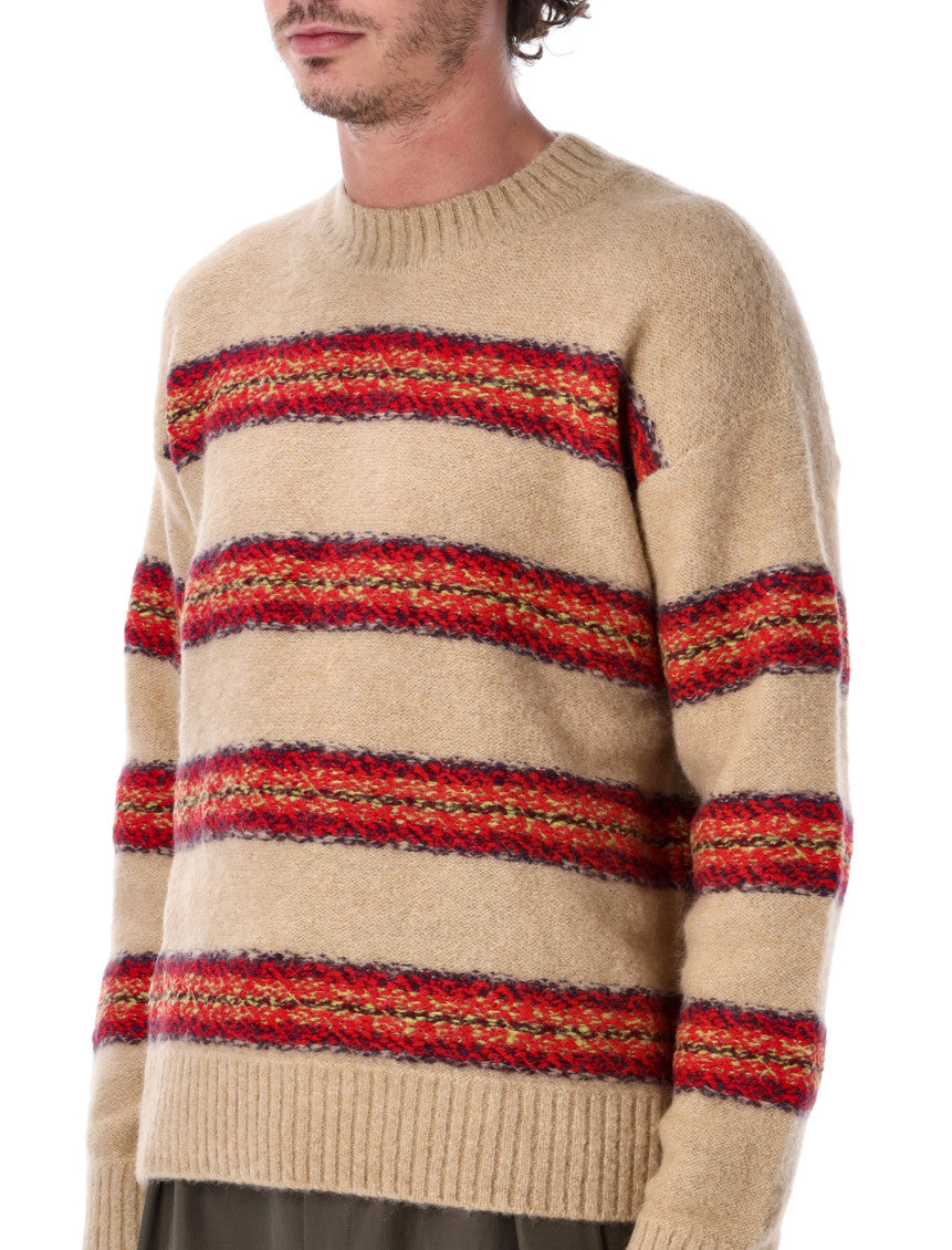 Beige Knitted Crew Neck Sweater 3