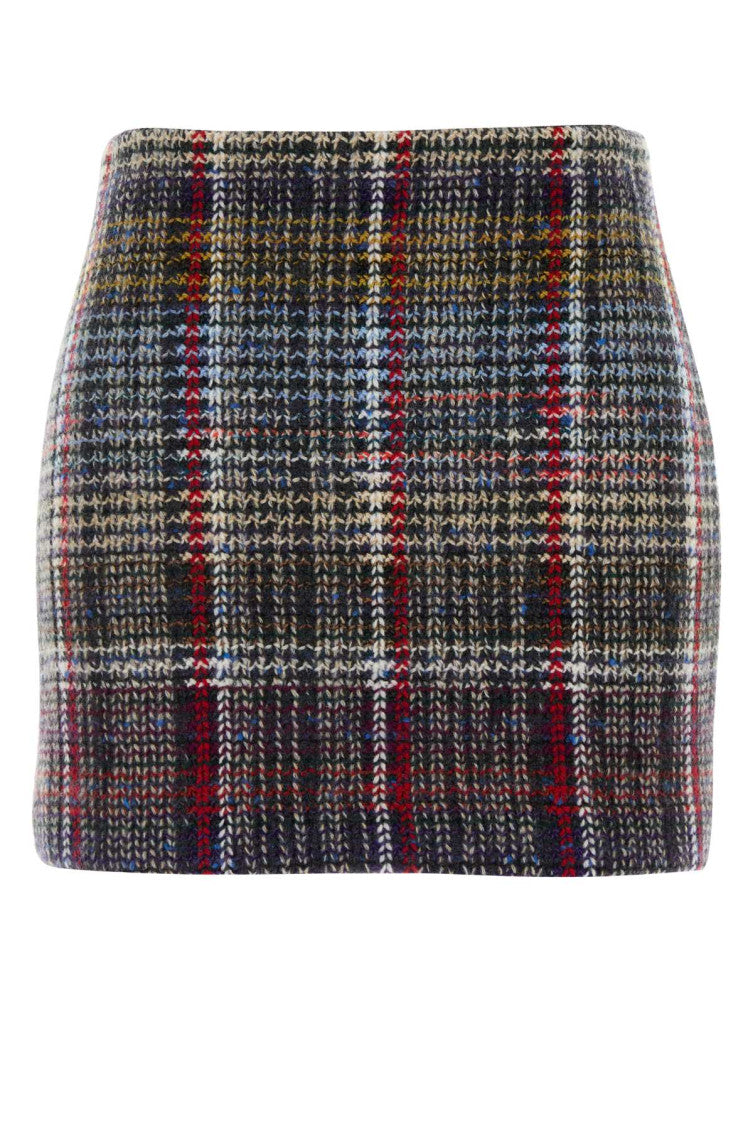 Multicolor Plaid Above Knee Skirt 1