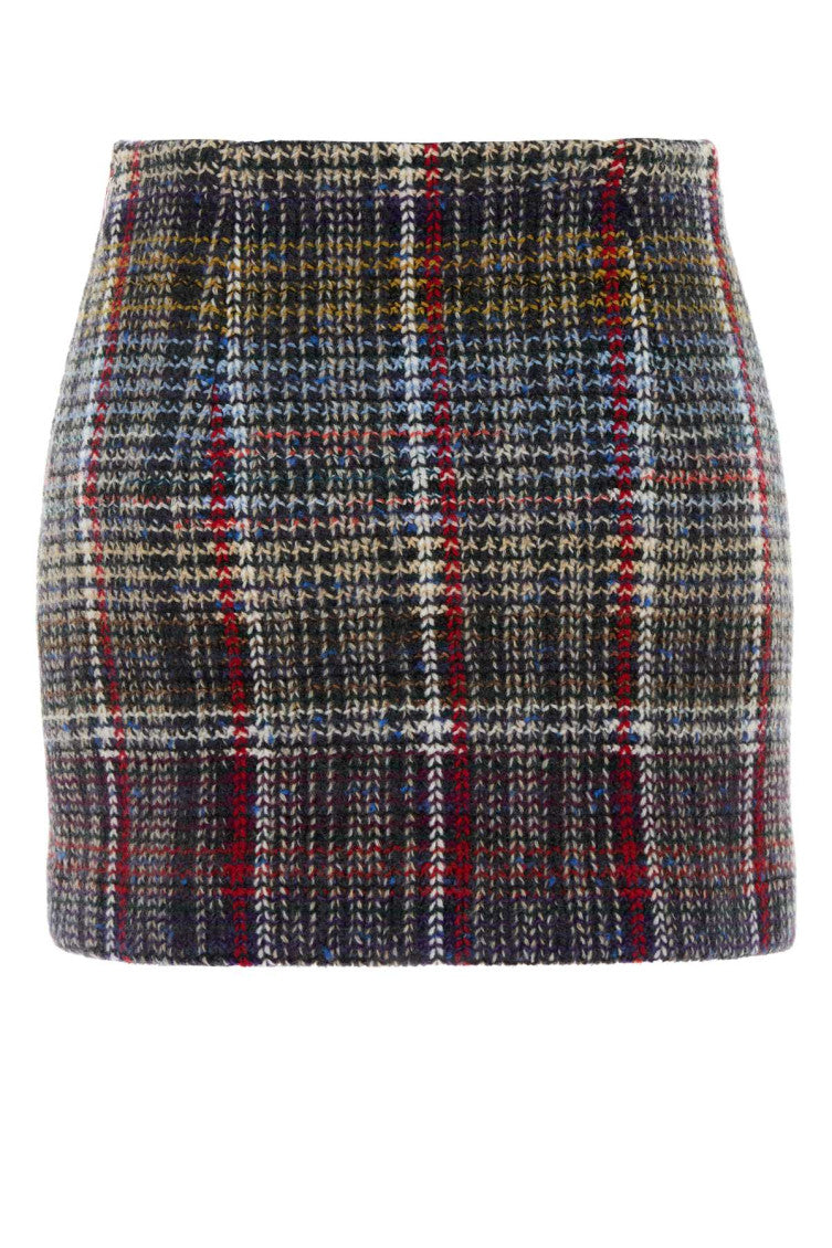 Multicolor Plaid Above Knee Skirt 2