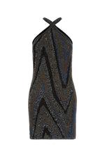 Multicolor Halter Neck Mini Dress 1