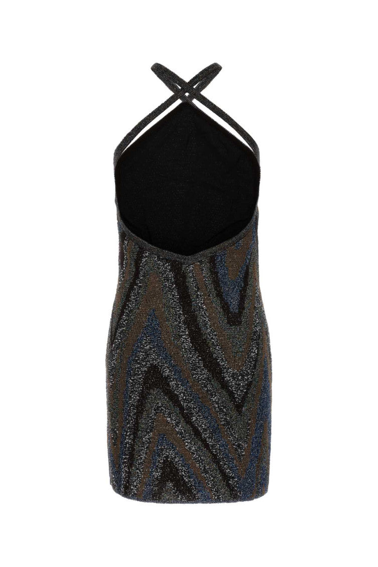 Multicolor Halter Neck Mini Dress 2