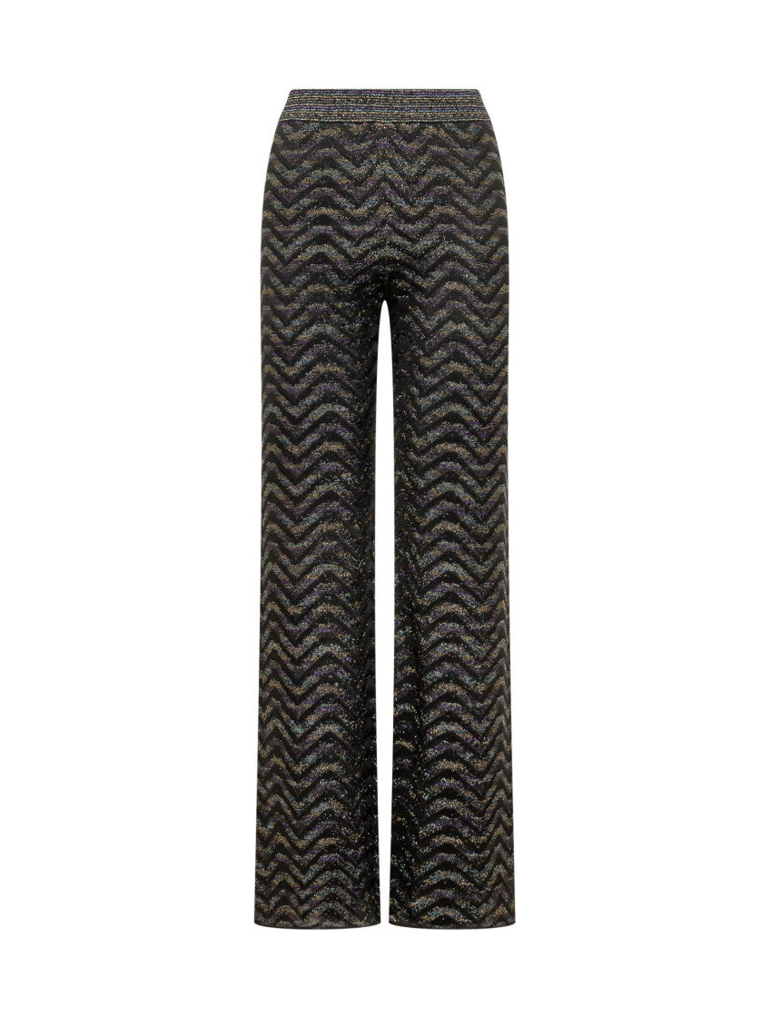 Black Straight Elasticated Pants 1