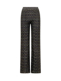 Black Straight Elasticated Pants 1