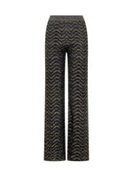 Black Straight Elasticated Pants 1