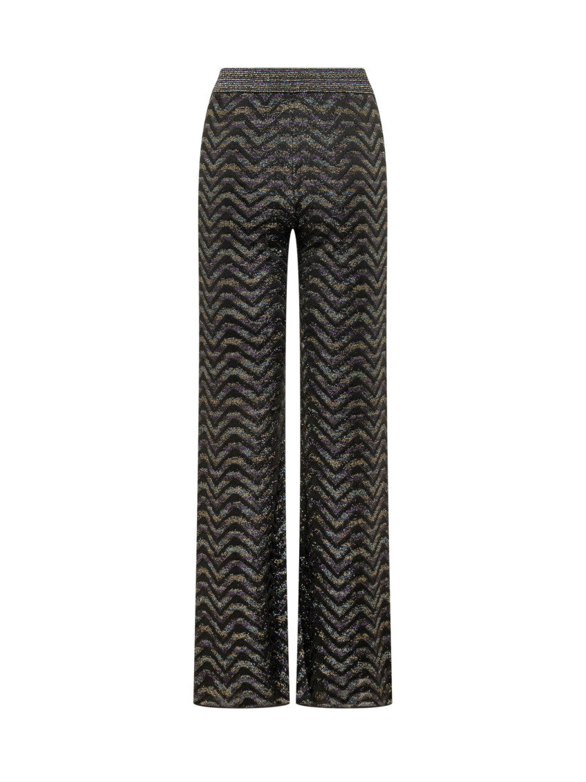 Black Straight Elasticated Pants 2