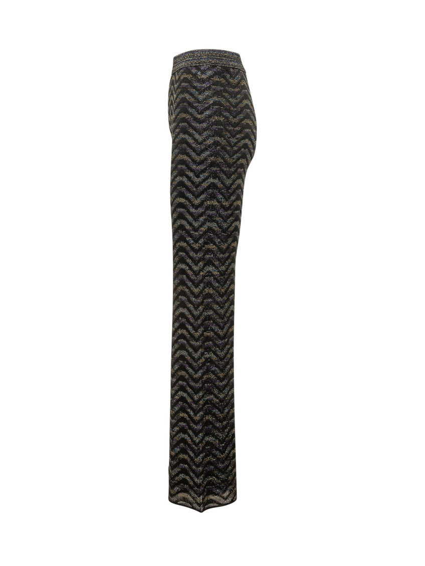 Black Straight Elasticated Pants 3