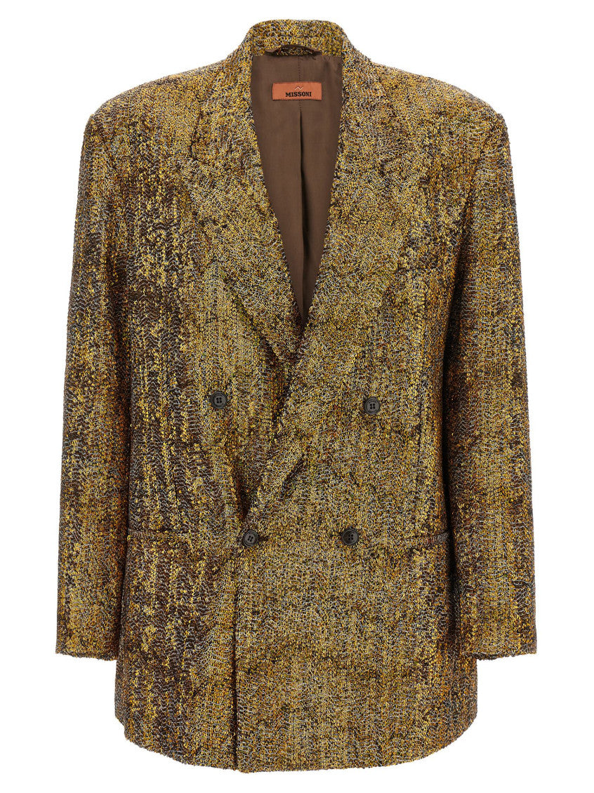 Golden Peaked Lapel Blazer 1