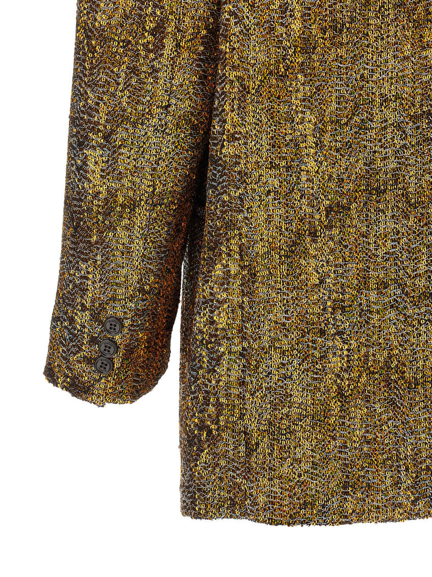 Golden Peaked Lapel Blazer 4