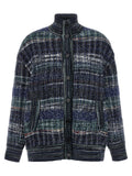 Dark Blue Mock Collar Sweater 1
