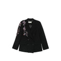 Black Embellished Peaked Lapel Blazer 1