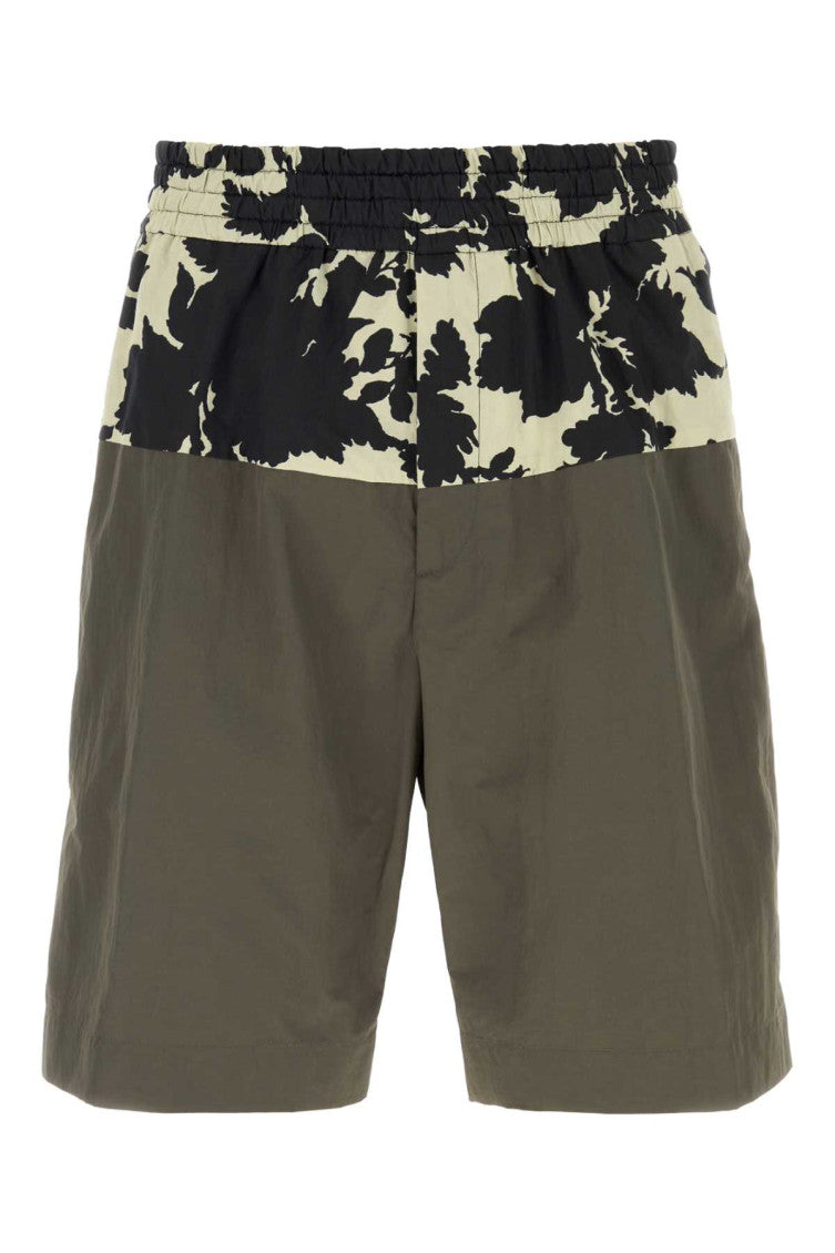 Olive Floral Bermuda Shorts 1