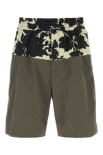 Olive Floral Bermuda Shorts 1