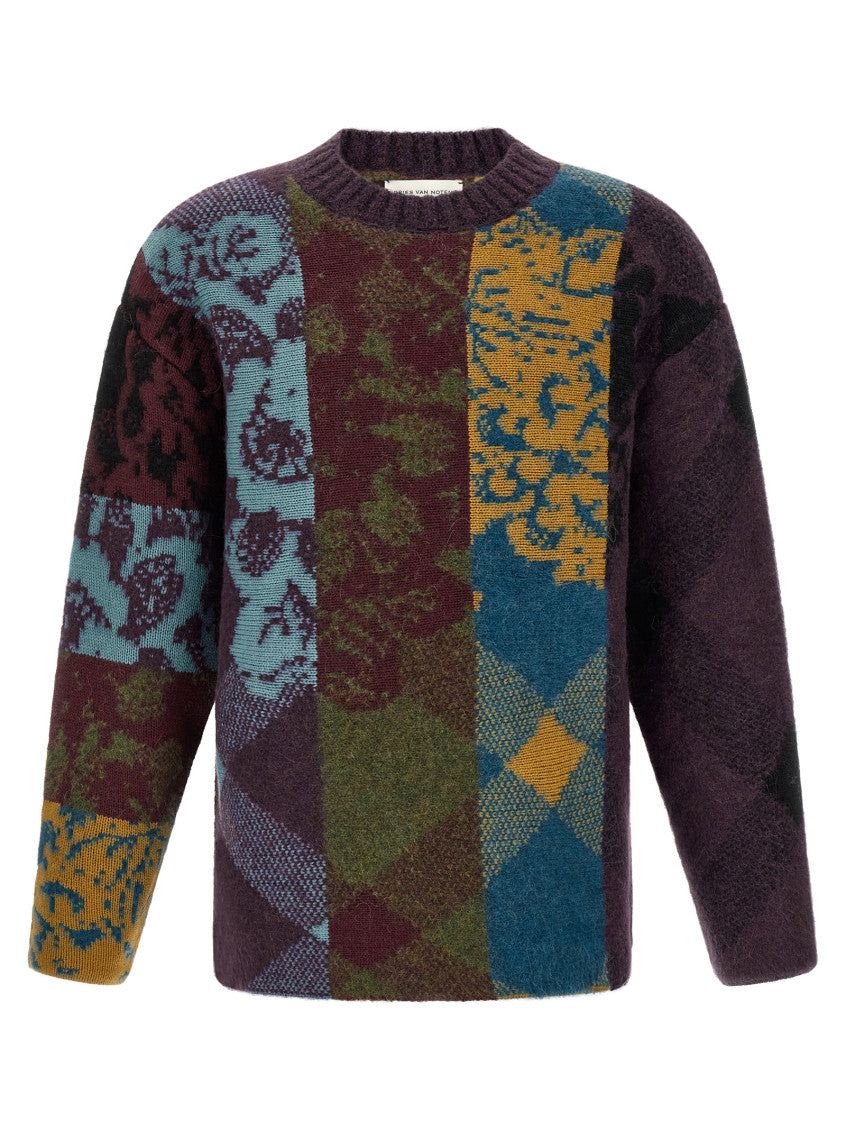 Purple Crew Neck Sweater 1