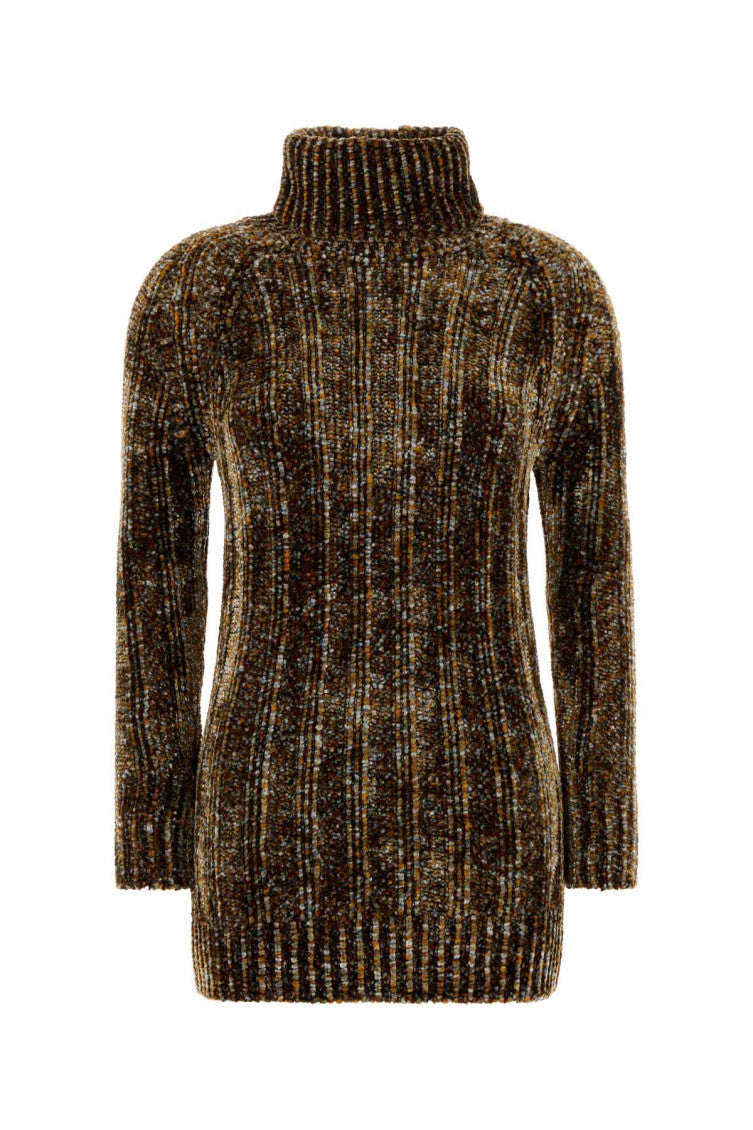 Multicolor Knitted Turtle Neck Sweater 1