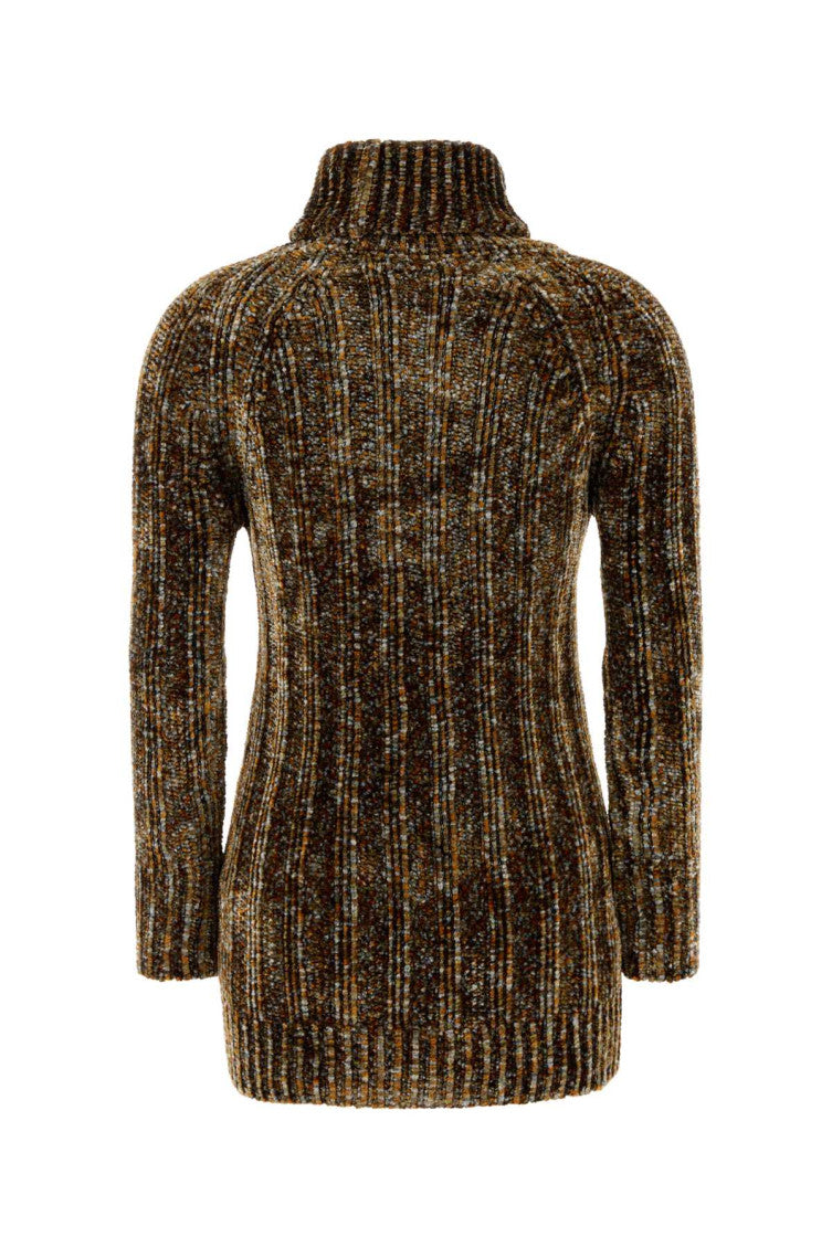 Multicolor Knitted Turtle Neck Sweater 2