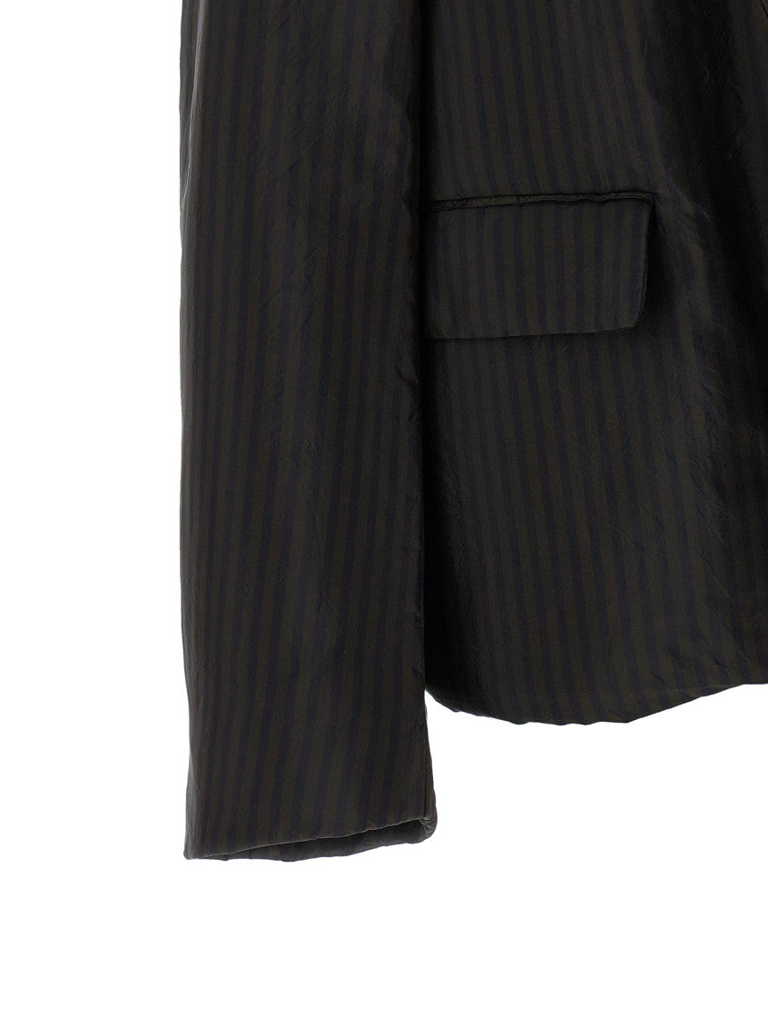 Black Stripes Notched Lapel Blazer 4