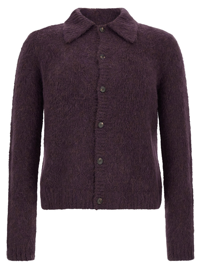Purple Button-Up Cardigan 1