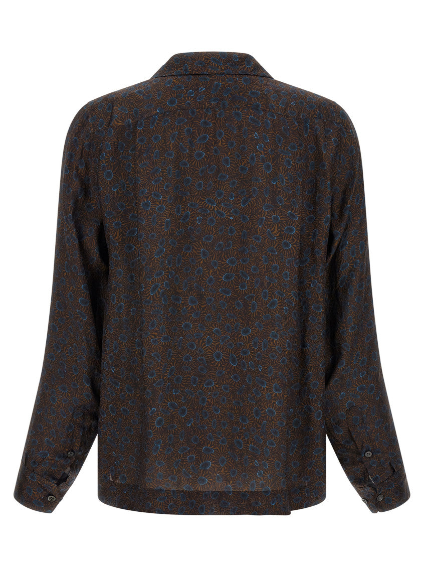 Brown Relaxed Abstract Shirt 2