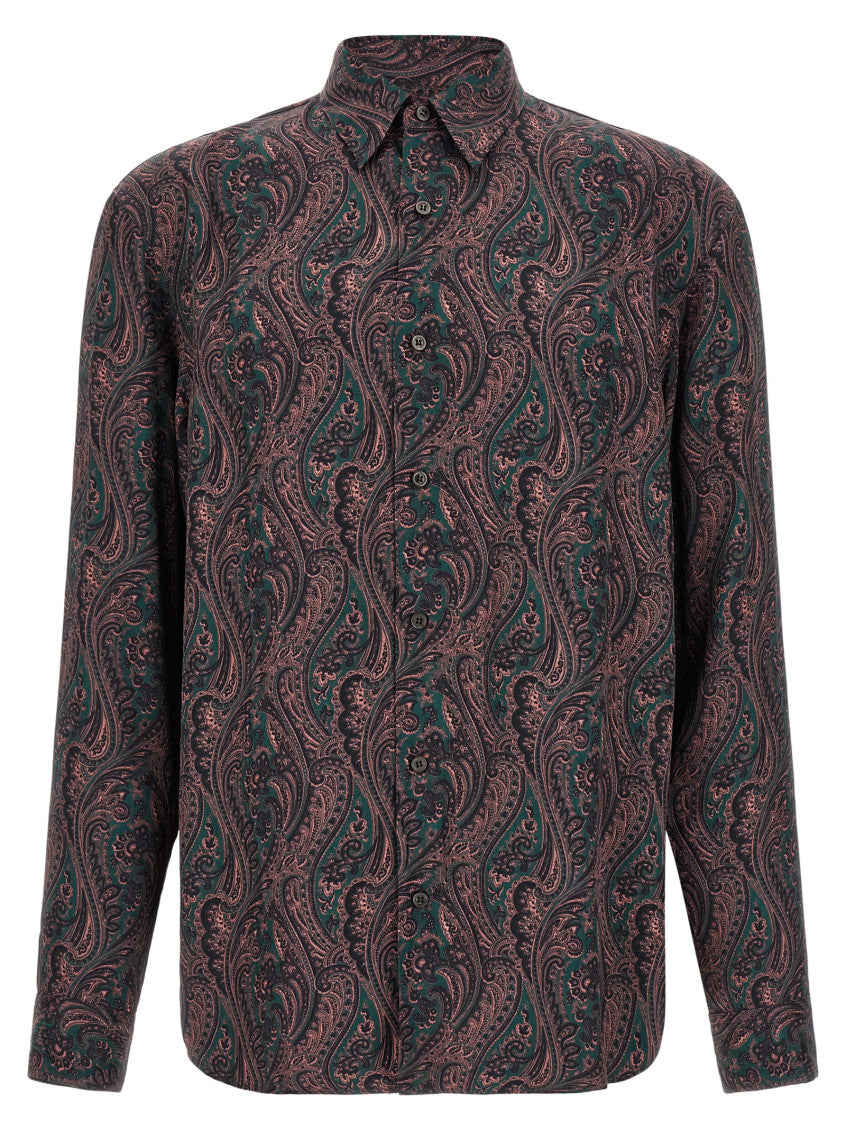 Green Regular Paisley Shirt 1