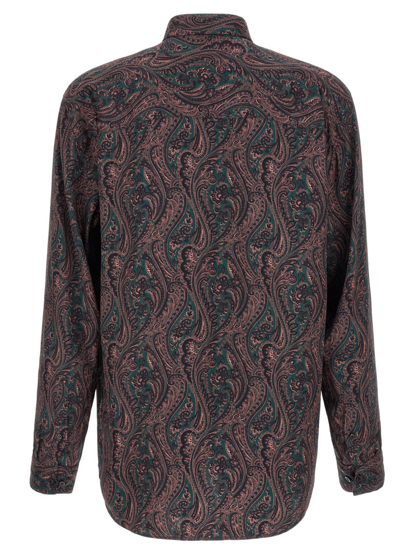 Green Regular Paisley Shirt 2