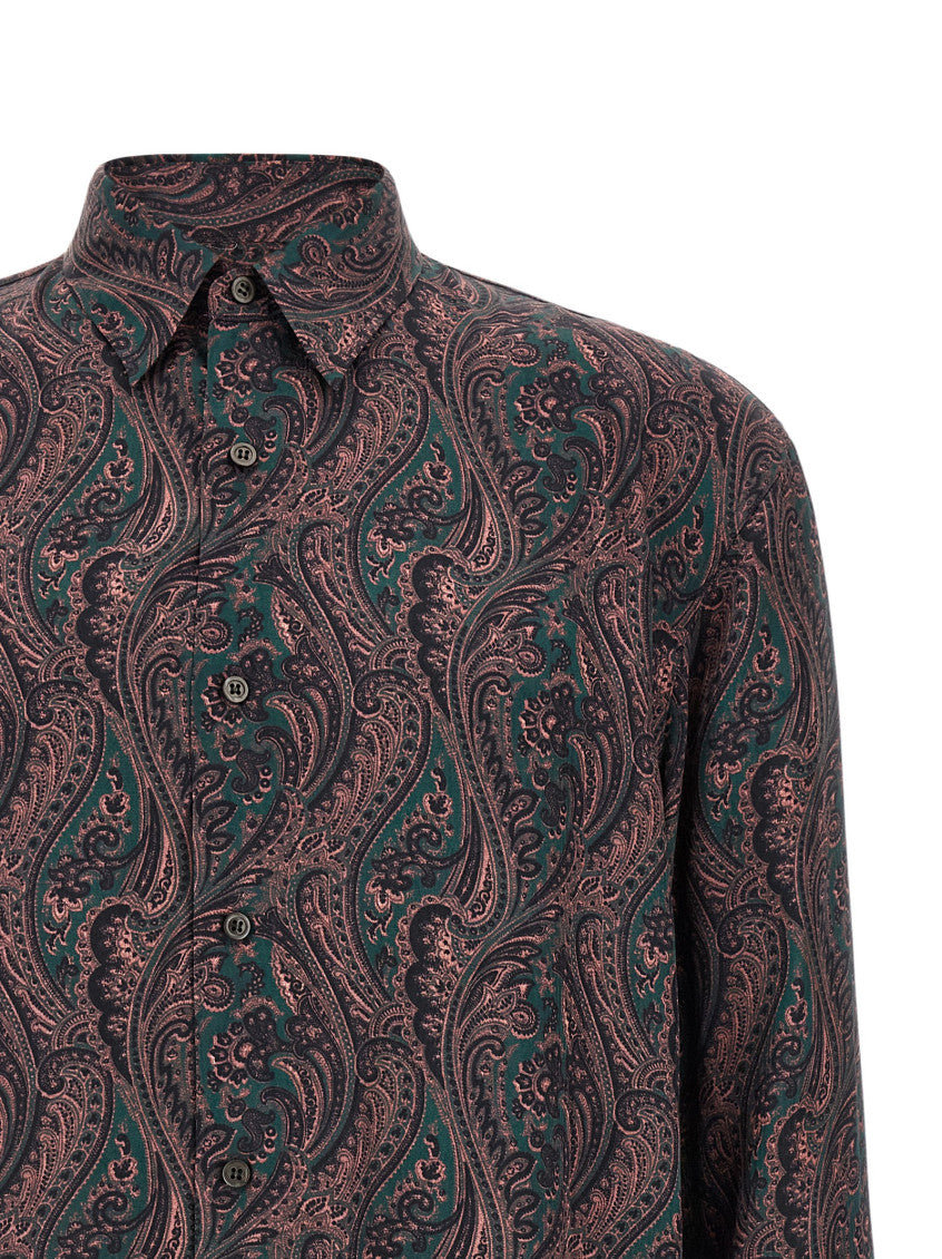 Green Regular Paisley Shirt 3