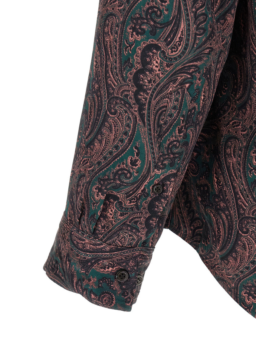 Green Regular Paisley Shirt 4