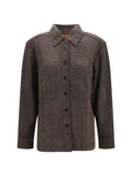 Dark Brown Regular Textured Shirt 1