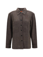 Dark Brown Regular Textured Shirt 1