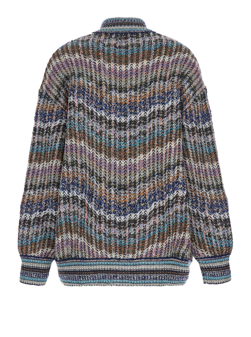 Multicolor Mock Collar Sweater 2