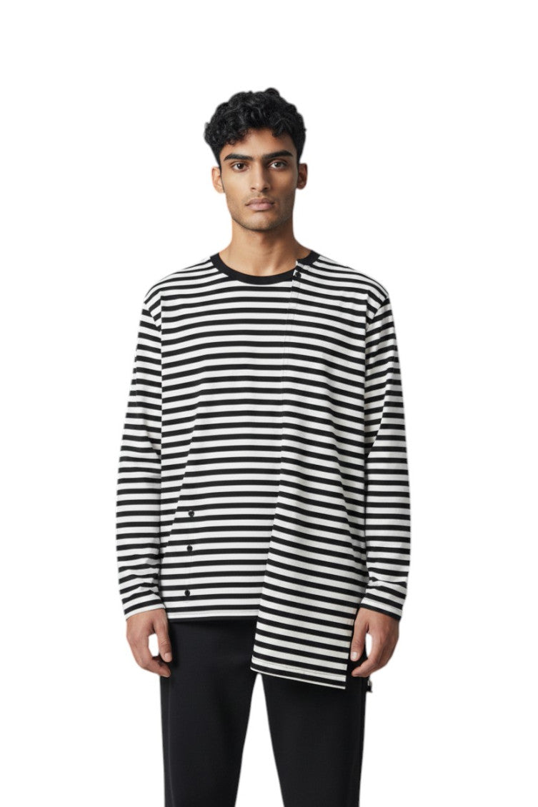 BlackWhite Striped T-Shirt 2