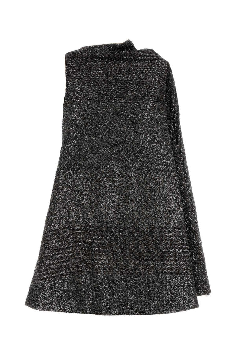 Grey Mock Collar Mini Dress 1
