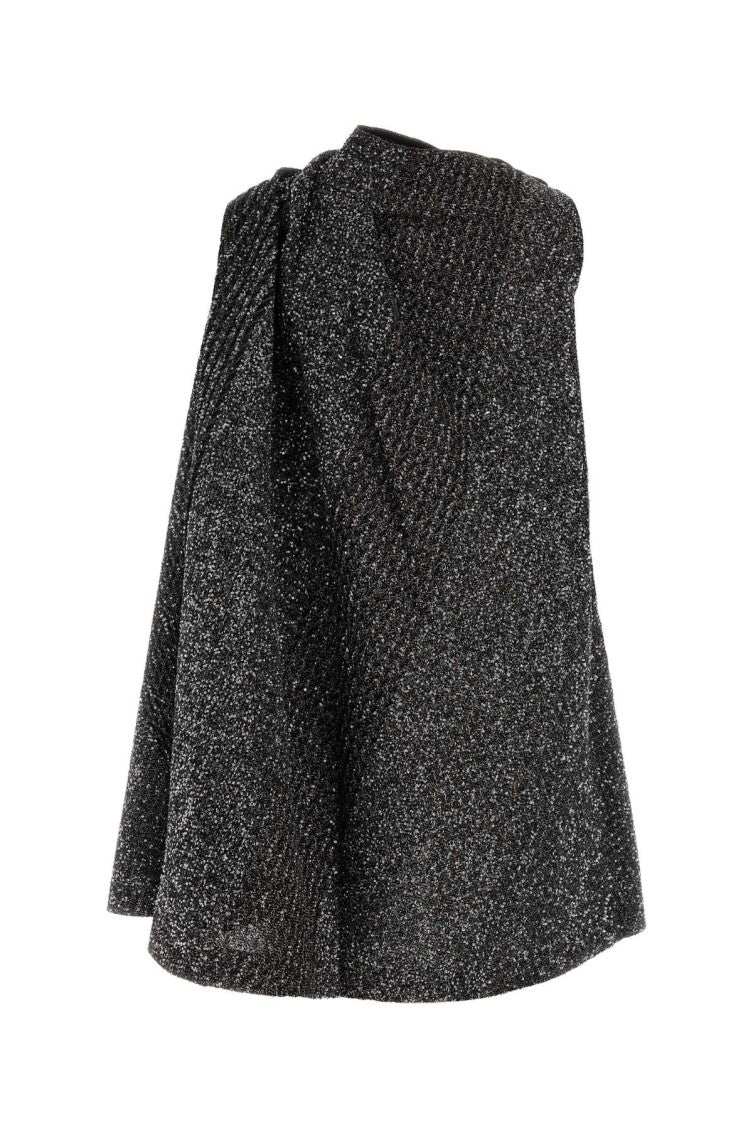 Grey Mock Collar Mini Dress 2
