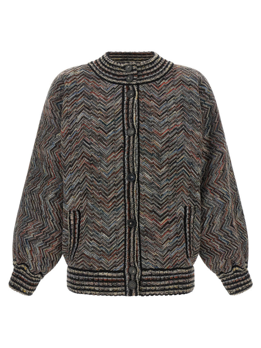 Multicolor Band Collar Jacket 1