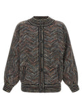 Multicolor Band Collar Jacket 1