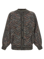 Multicolor Band Collar Jacket 1