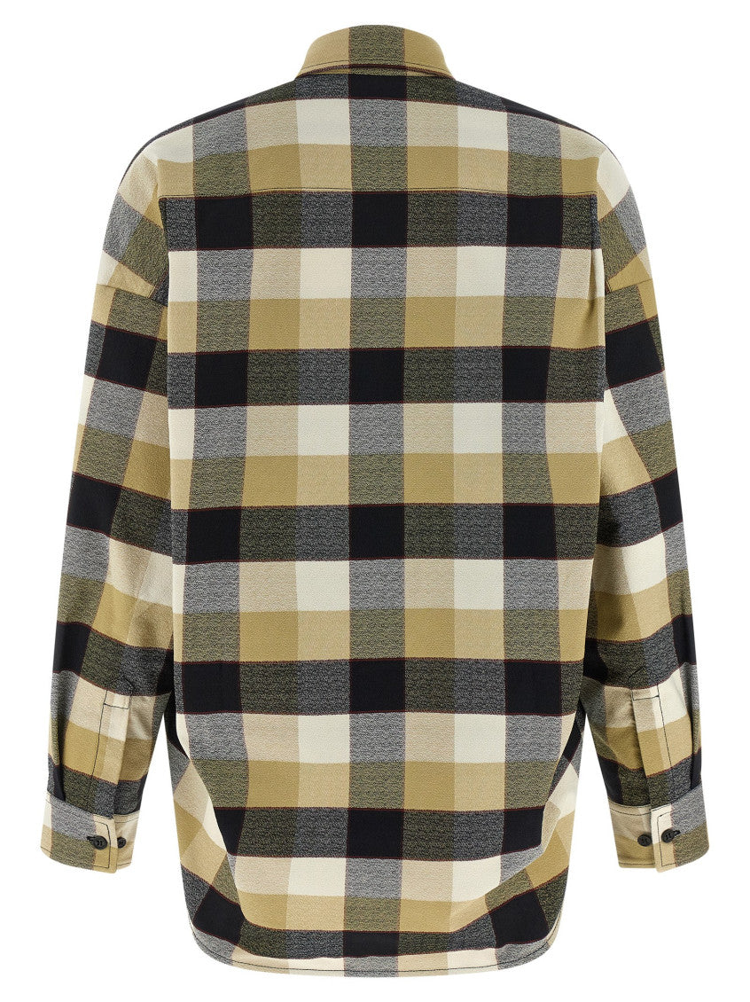 Beige Oversized Checks Shirt 2