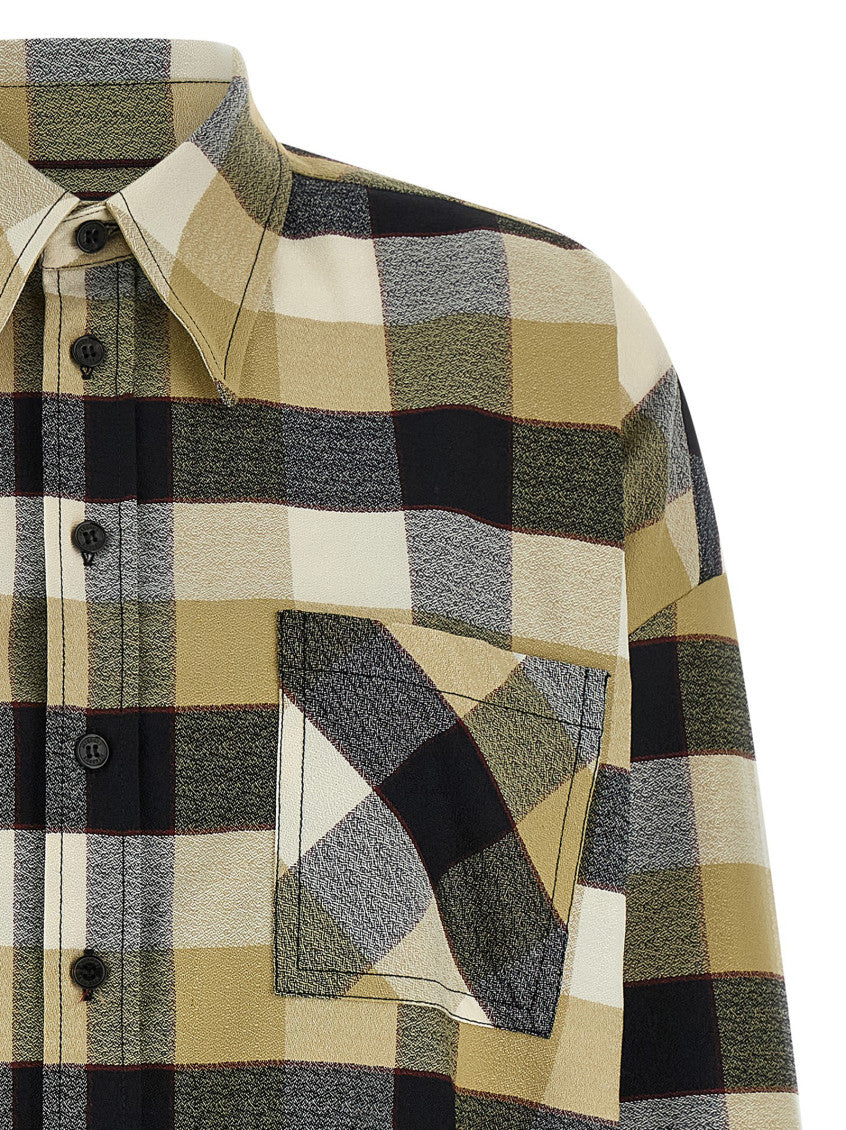 Beige Oversized Checks Shirt 3