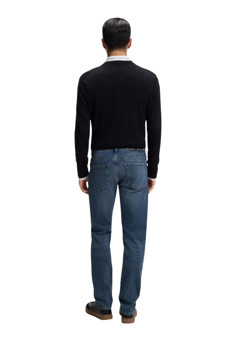 Blue Mid Rise Jeans 4