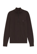 Dark Brown Mock Collar Sweater 1