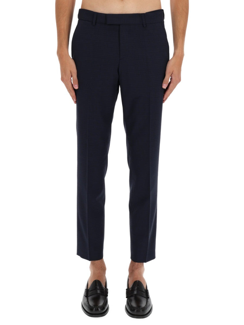Blue Flat Front Trousers 1