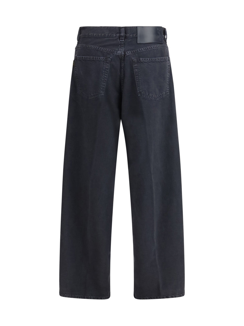 Black Loose Mid Rise Jeans 2