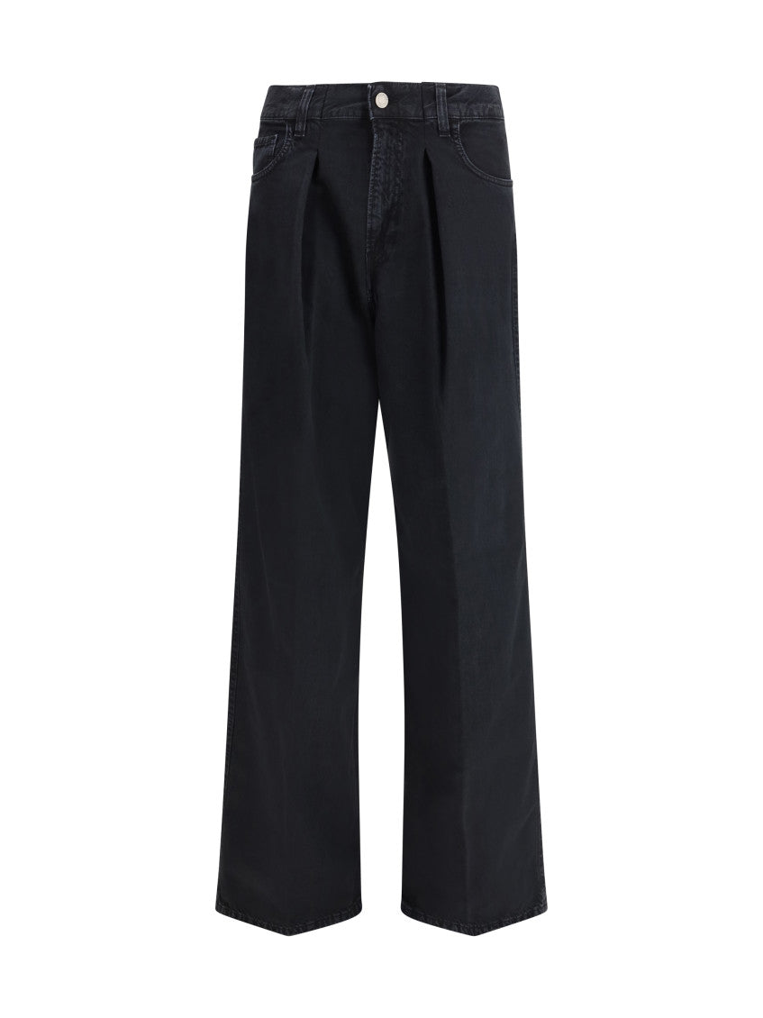 Black Loose Low Rise Jeans 1