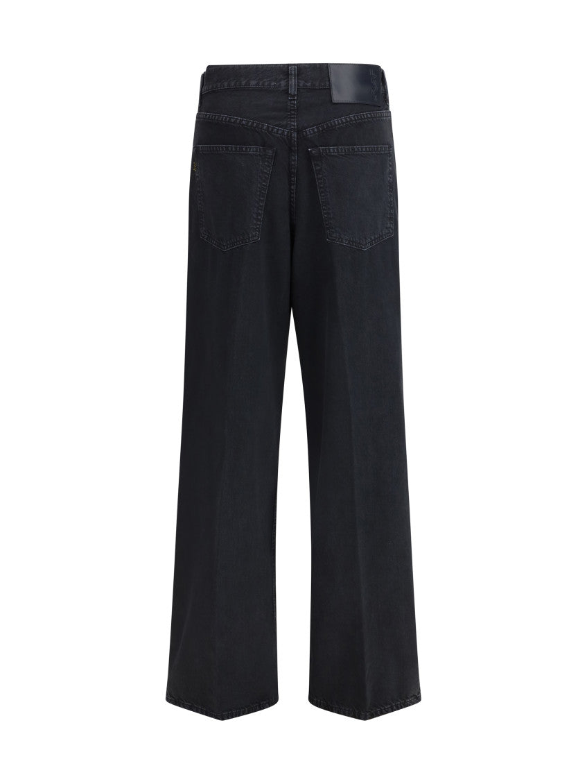 Black Loose Low Rise Jeans 2