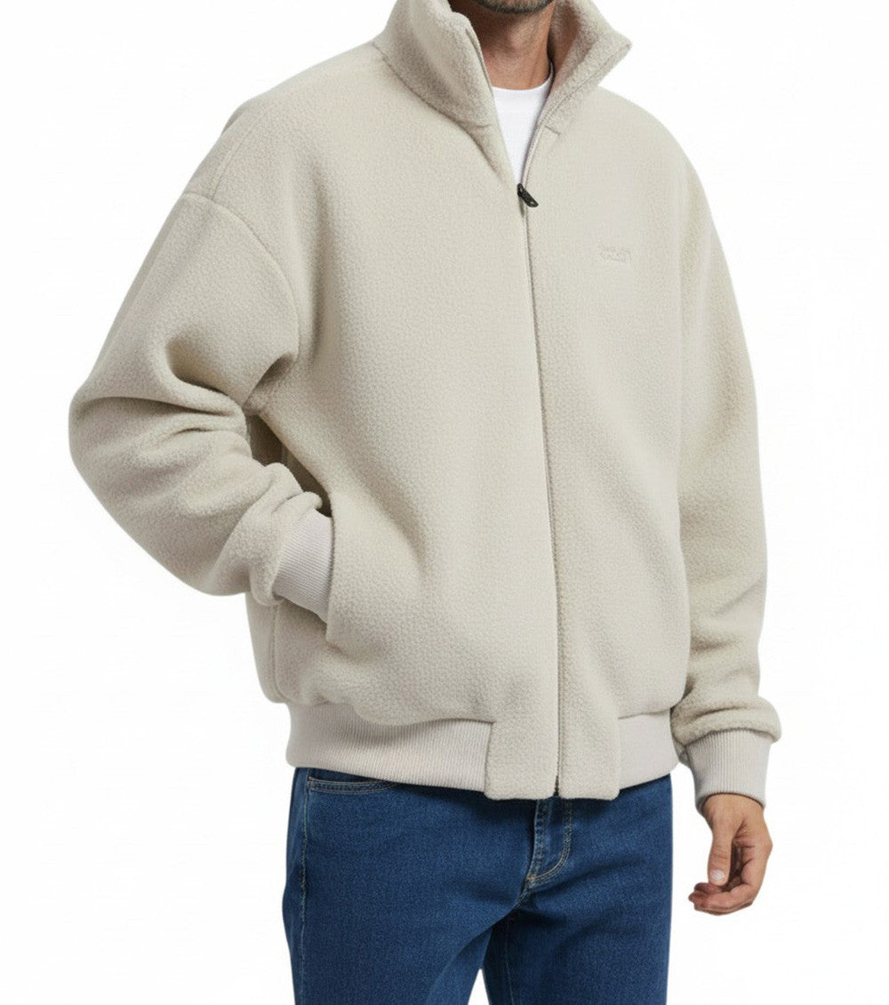 Light Beige Fleece Sweatshirt 1
