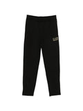 Black Elasticated Logo Trousers 1