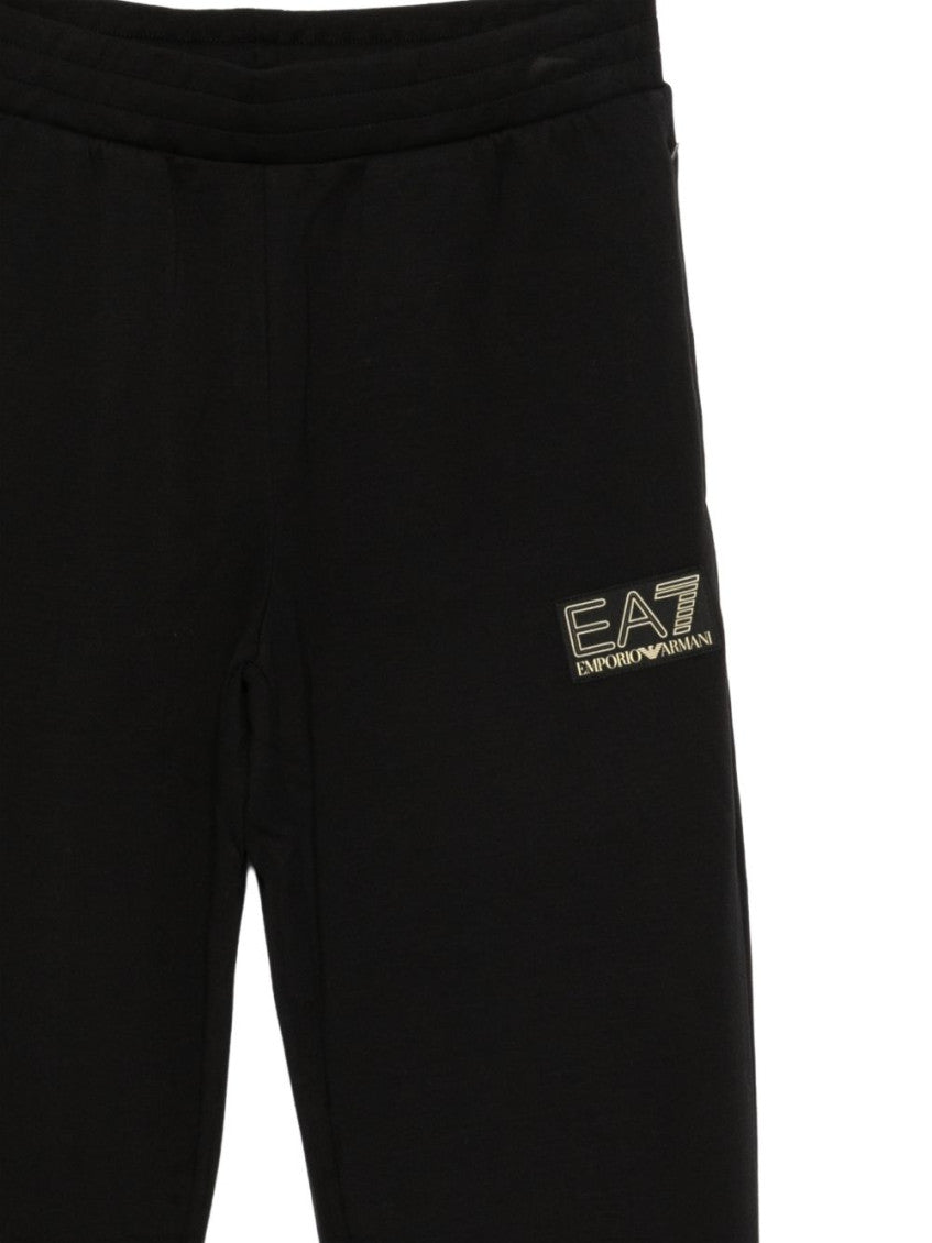 Black Elasticated Logo Trousers 3