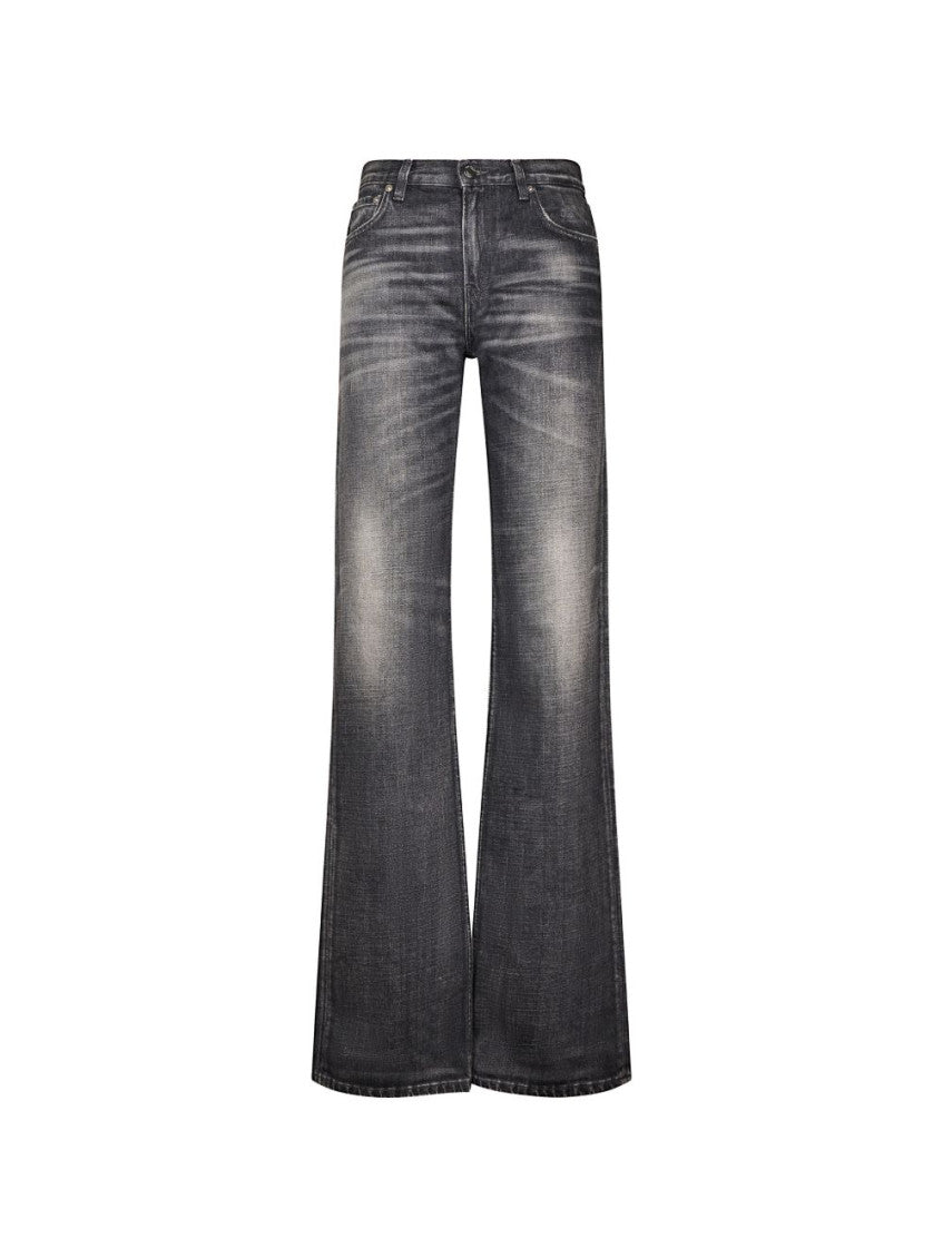Grey Flared High Rise Jeans 1